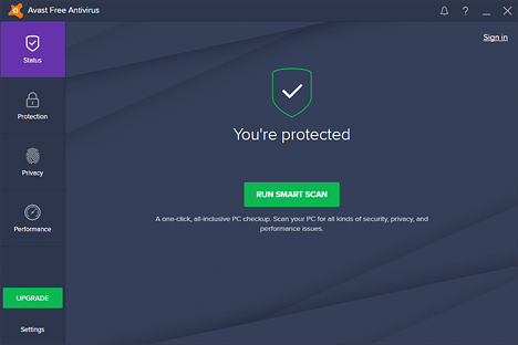 Avast Free Antivirus for Windows 11, 10 Screenshot 1