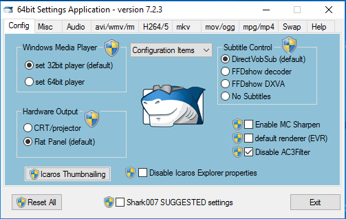 Shark007 Codecs for Windows 10 Screenshot 1