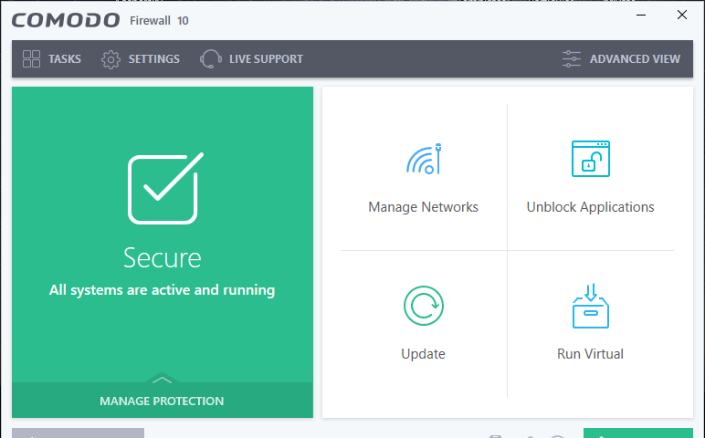 COMODO Firewall Screenshot 1