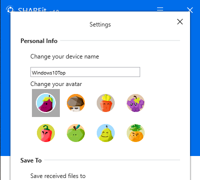 SHAREit for Windows 10 Screenshot 1