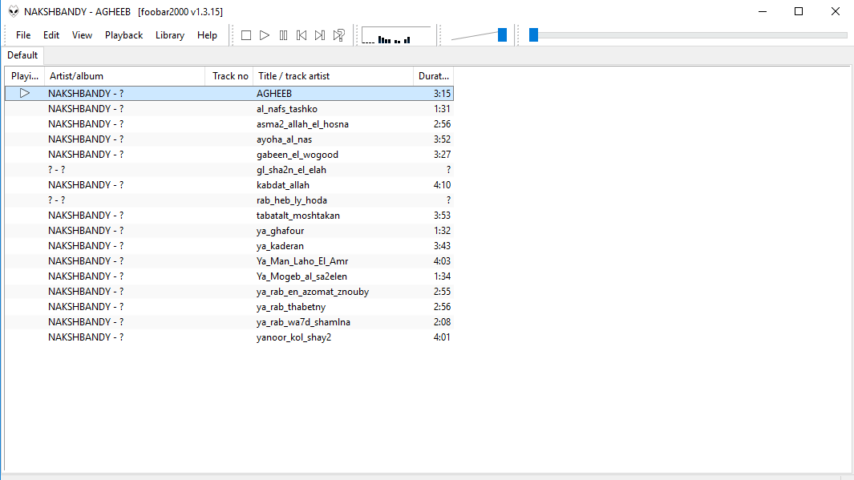 foobar2000 Screenshot 1