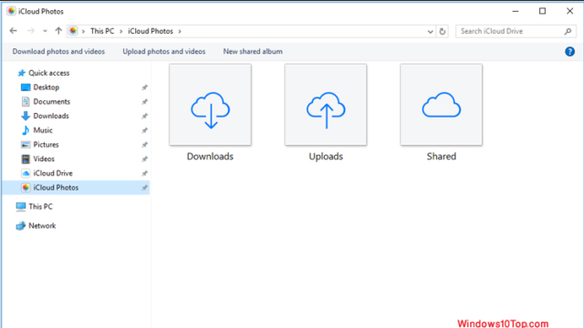 iCloud for Windows 10 Screenshot 2