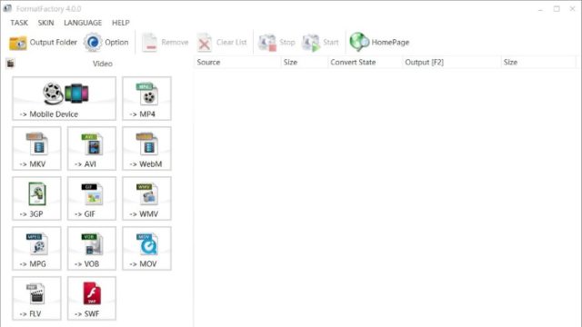 Format Factory for Windows 11, 10 Screenshot 1