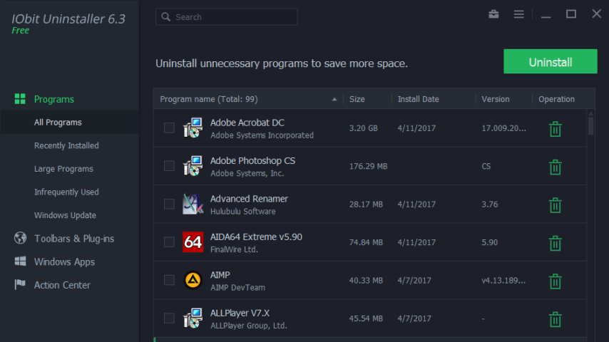 IObit Uninstaller Screenshot 1