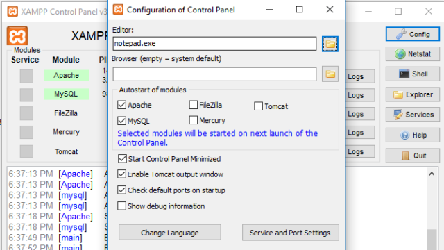 XAMPP for Windows 11, 10 Screenshot 2