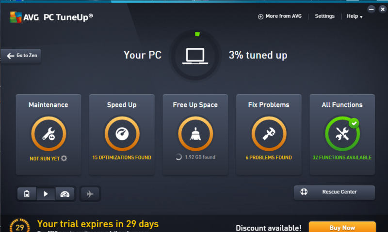 AVG PC TuneUp Screenshot 1