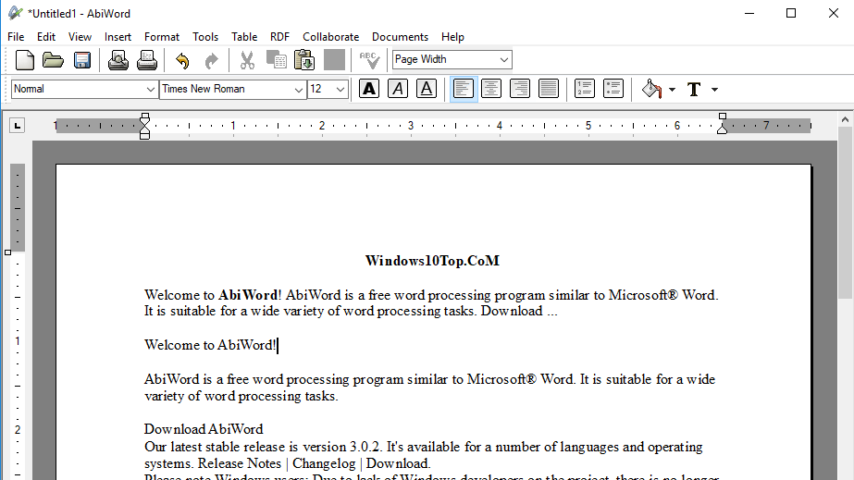 AbiWord Screenshot 1