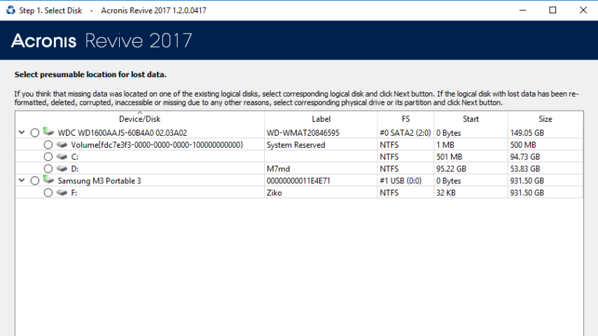 Acronis Revive Screenshot 1