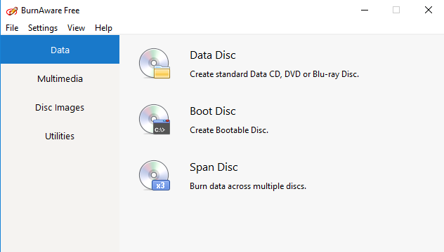 BurnAware Free for Windows 11, 10 Screenshot 1