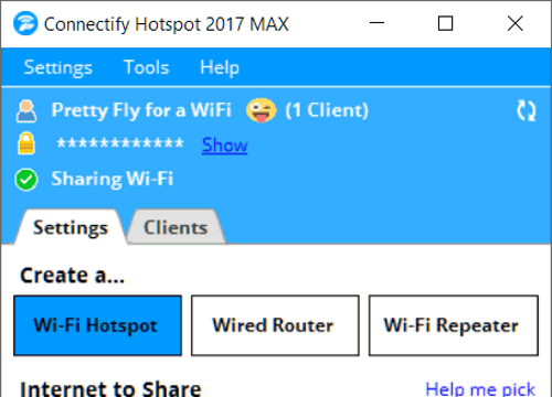 Connectify Hotspot for Windows 11, 10 Screenshot 1