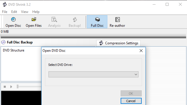 DVD Shrink for Windows 10 Screenshot 1