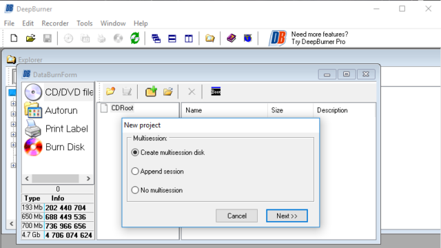 DeepBurner for Windows 11, 10 Screenshot 2