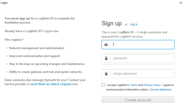 LogMeIn Hamachi for Windows 10 Screenshot 3