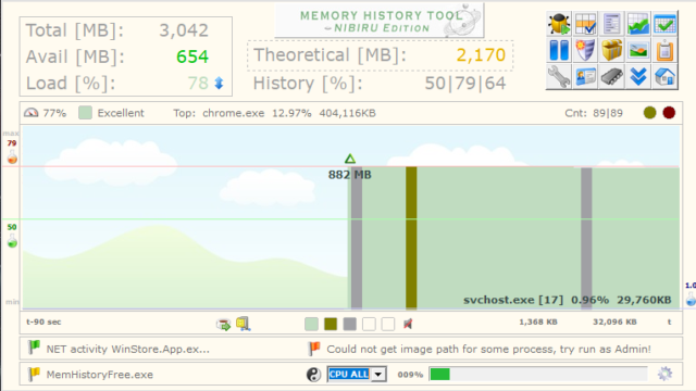 MemHistory (Memory History Tool) for Windows 11, 10 Screenshot 1