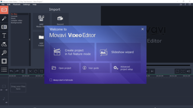 Movavi Video Editor for Windows 10 Screenshot 1