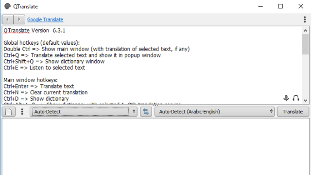 QTranslate for Windows 11, 10 Screenshot 1