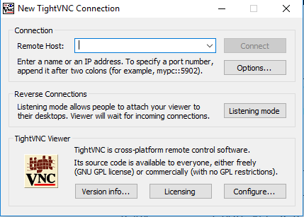 TightVNC for Windows 10 Screenshot 1