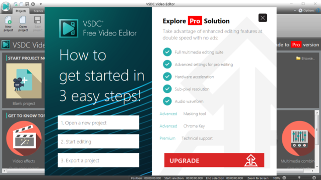 VSDC Free Video Editor for Windows 11, 10 Screenshot 1