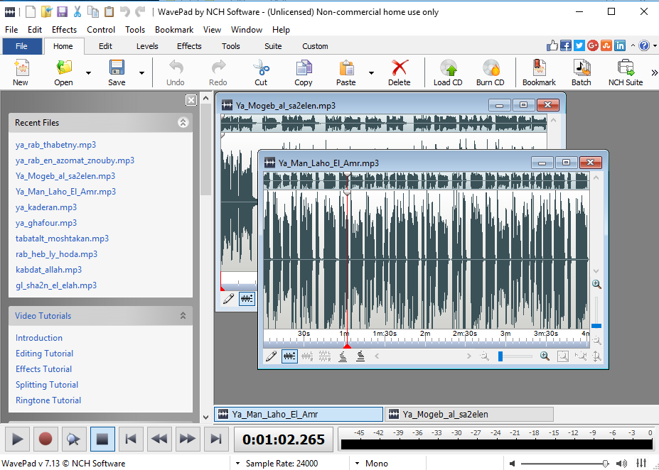 wavepad audio editing software for mac