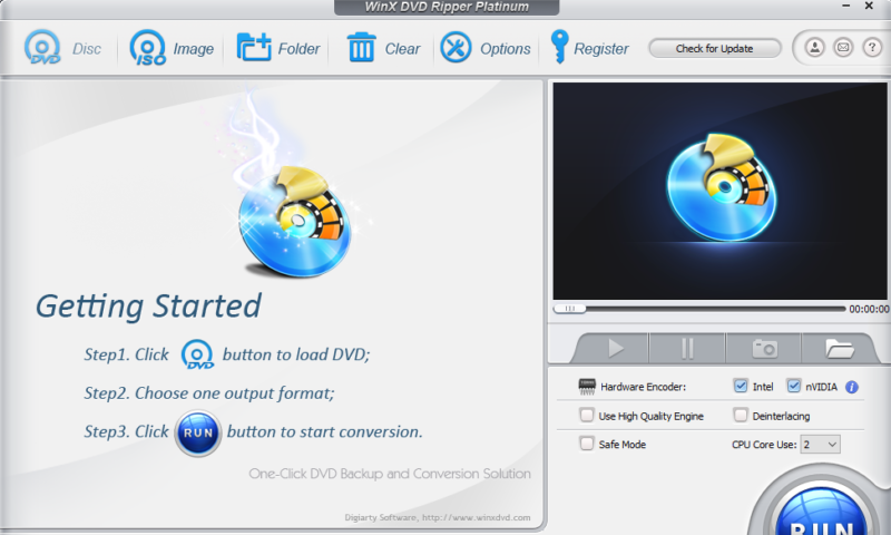 WinX DVD Ripper Screenshot 1