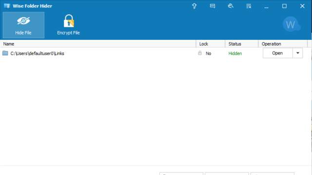 Wise Folder Hider for Windows 10 Screenshot 2