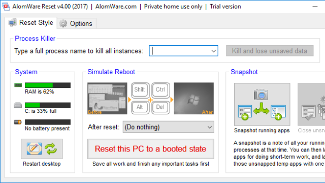 AlomWare Reset for Windows 11, 10 Screenshot 1