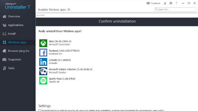 Ashampoo UnInstaller for Windows 10 Screenshot 2