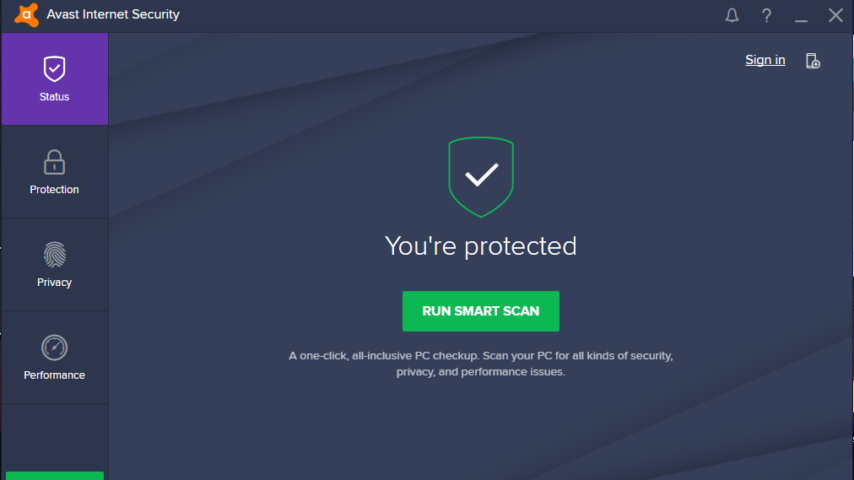 Avast Internet Security Screenshot 1