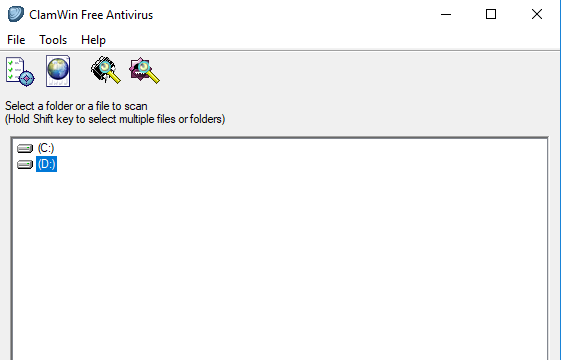 ClamWin Antivirus for Windows 10 Screenshot 1