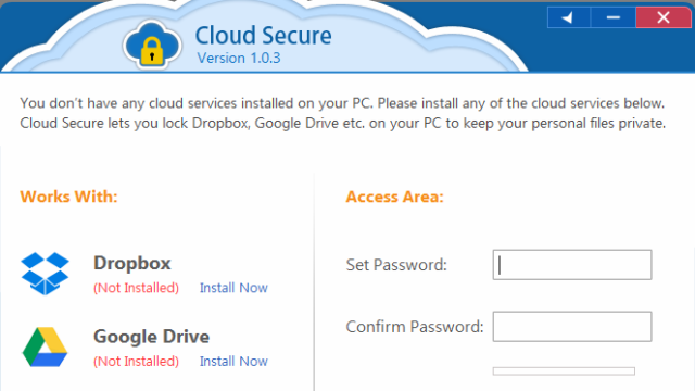 Cloud Secure for Windows 10 Screenshot 1