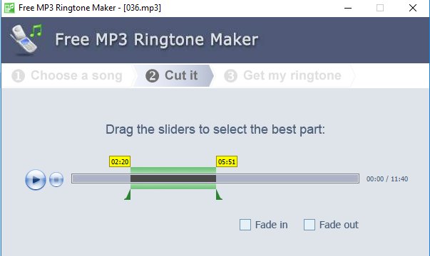 Free MP3 Ringtone Maker for Windows 11, 10 Screenshot 2