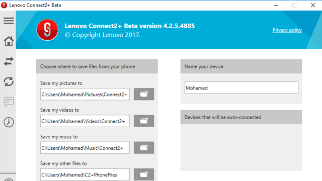 Lenovo Connect2+ for Windows 10 Screenshot 3