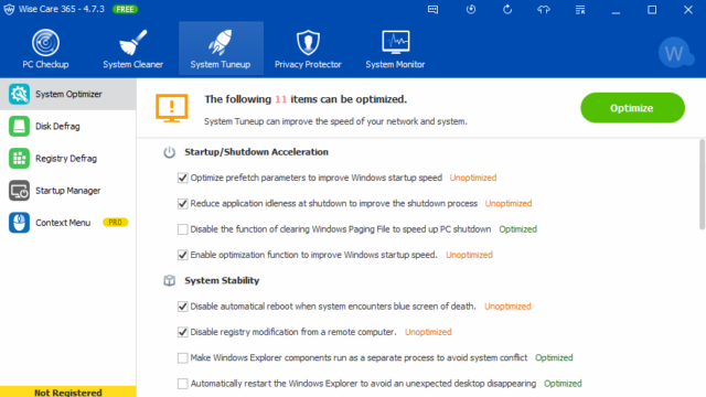 Wise Care 365 for Windows 10 Screenshot 3