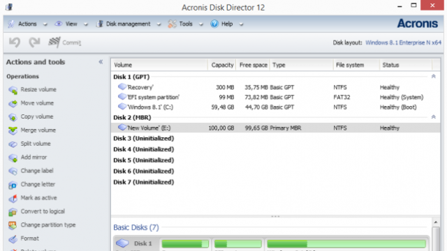 Acronis Disk Director for Windows 10 Screenshot 1