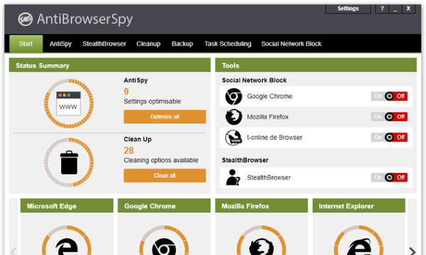 AntiBrowserSpy for Windows 11, 10 Screenshot 2