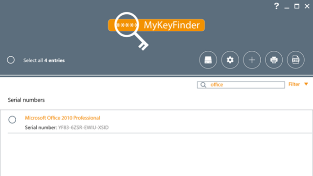 MyKeyFinder for Windows 10 Screenshot 2