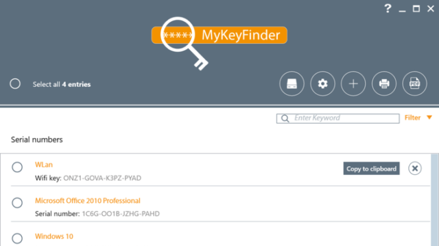 MyKeyFinder for Windows 10 Screenshot 3