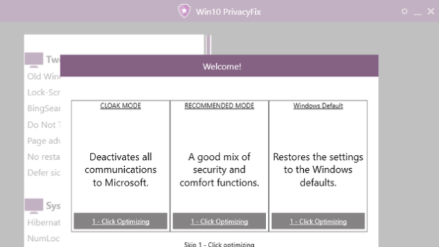 Win10PrivacyFix for Windows 11, 10 Screenshot 2