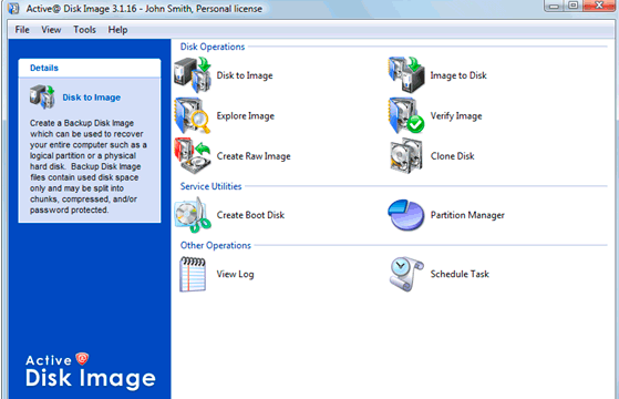 Active@ Disk Image for Windows 11, 10 Screenshot 1