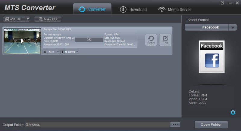 Dimo MTS Converter Screenshot 1