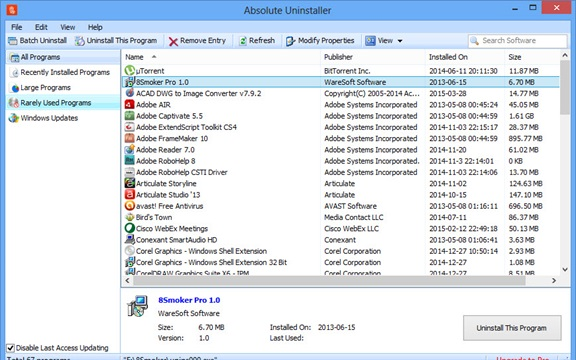 Absolute Uninstaller for Windows 11, 10 Screenshot 1