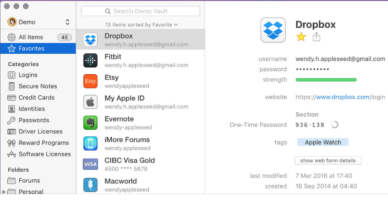 1Password Screenshot