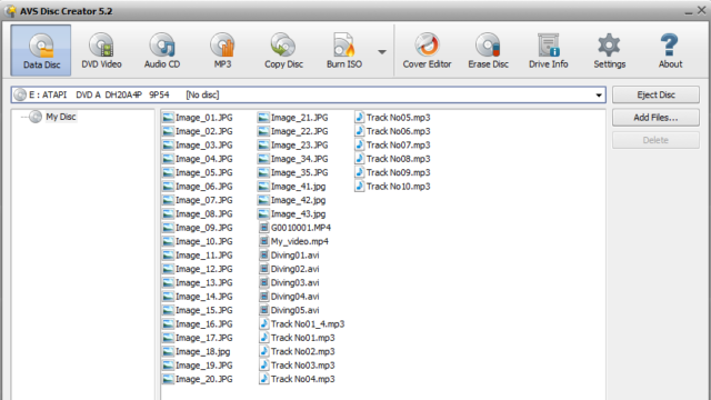 AVS Disc Creator for Windows 11, 10 Screenshot 1