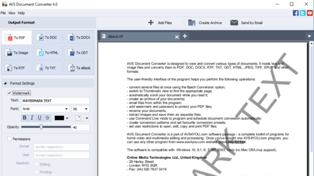 AVS Document Converter for Windows 11, 10 Screenshot 3