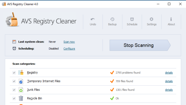 AVS Registry Cleaner for Windows 11, 10 Screenshot 1