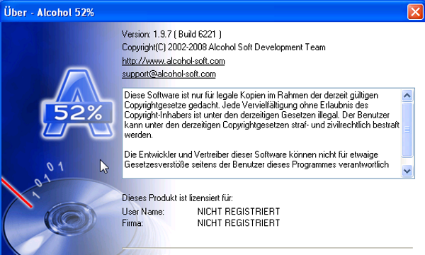 Alcohol 52% for Windows 11, 10 Screenshot 1