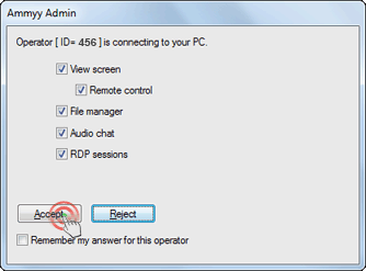 Ammyy Admin for Windows 11, 10 Screenshot 2
