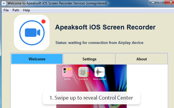 Apeaksoft iOS Screen Recorder for Windows 10 Screenshot 1