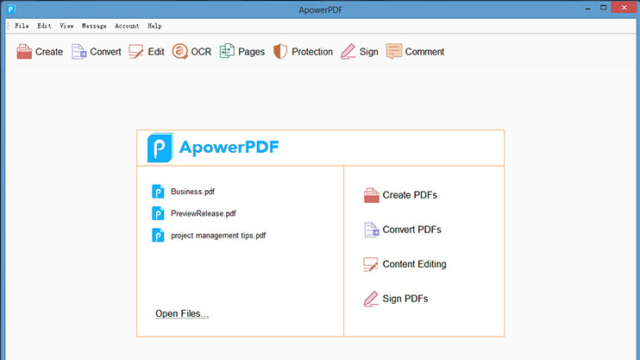 ApowerPDF for Windows 11, 10 Screenshot 1