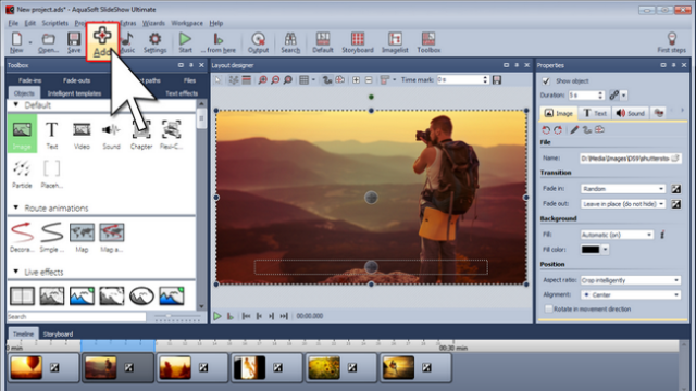 AquaSoft SlideShow for Windows 11, 10 Screenshot 1